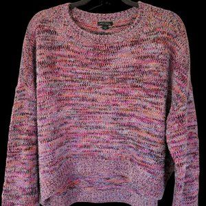 Wild Fable Women's Cropped Shimmer Pink Metallic Knit Sweater Size L
